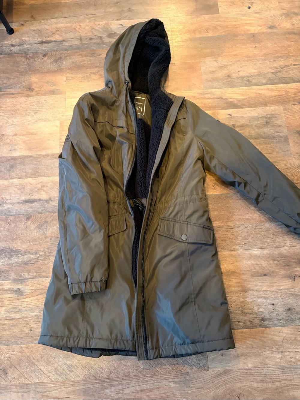 Women’s Lucky Brand Olive Green Hooded and lined jacket